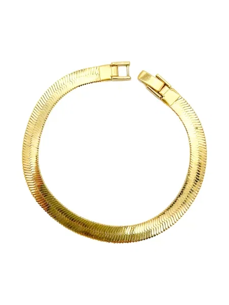 Гривна Jennifer Gibson Jewellery със змийски принт златисто