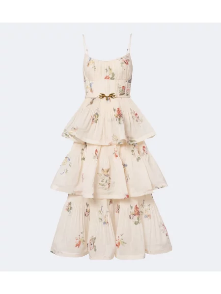Rochie midi Zimmermann cu model floral roz