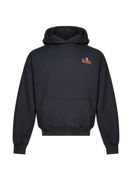 Bluza z kapturem Rhude z nadrukiem czarna