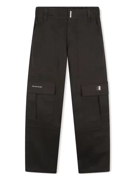 Spodnie cargo dziecięce Givenchy czarne