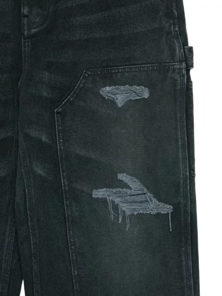 Blugi Evisu zdrențuiți albastru