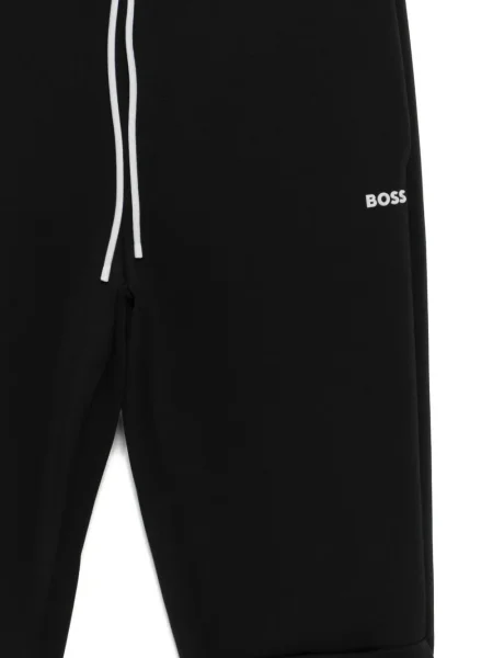 Pantaloni Boss alergare cu autograf negru