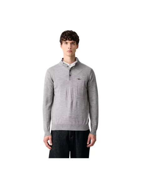 Aeronautica Militare sweter wełniany szary