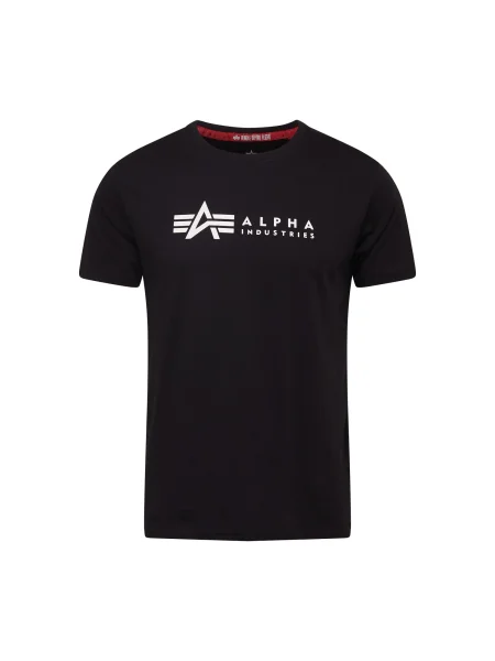 ALPHA INDUSTRIES Tricou / alb negru