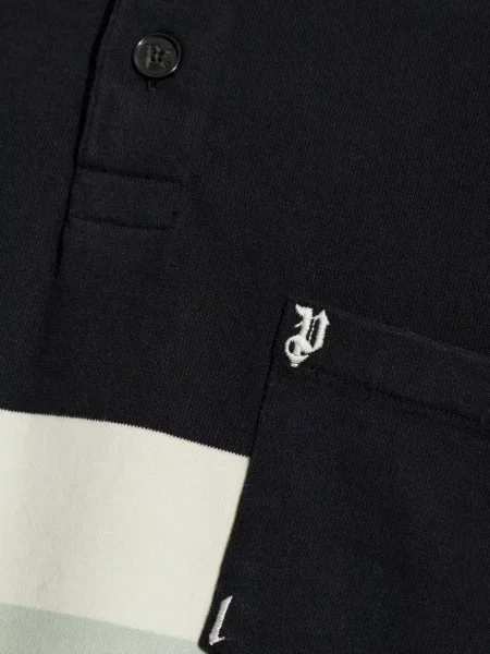Ριγέ polo Palm Angels μαύρο