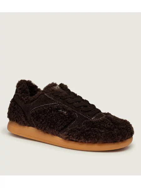 Liu Jo Căptușite sneakers Connor 01 | shearling | piele întoarsă maro