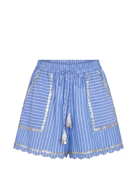 Pantaloni scurți Carolina K cu dungi albastru