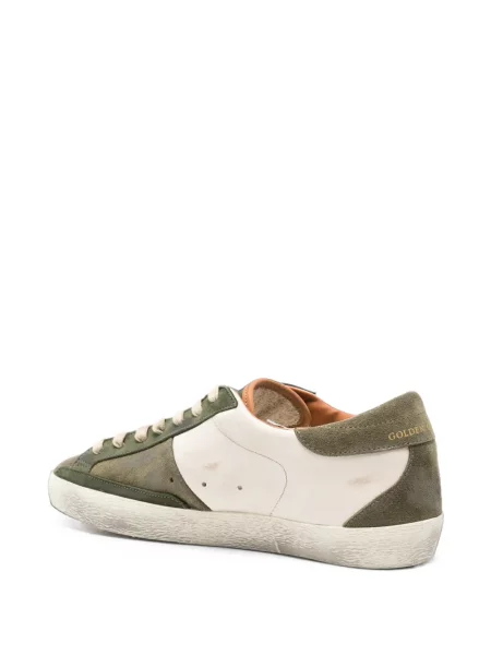 Маратонки Golden Goose с протрити краища зелено