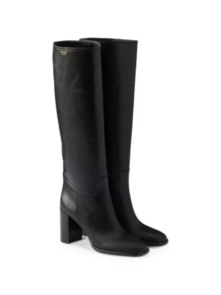 Botine Prada din piele negru