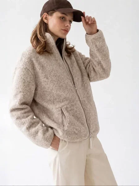 MixRay Flis jakna Sweatshirts' bijela