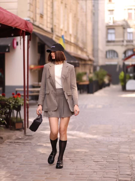 Спідниця міні BUDZIKO Monica модал сірий