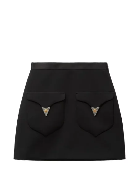 Fusta mini Versace de lână negru