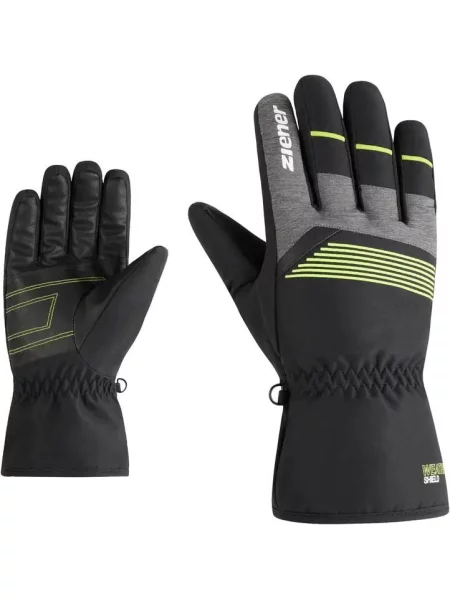 Rękawice Ziener Gevin black/lime rozm. 85 czarne