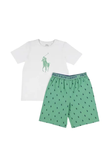 Piżama dziecięca Polo Ralph Lauren biała