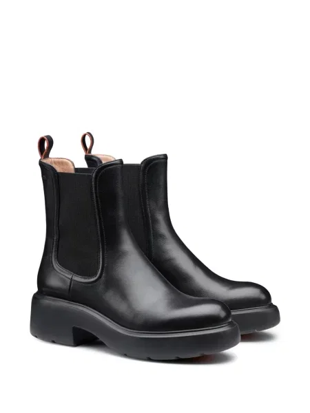Cizme scurte Santoni din piele negru