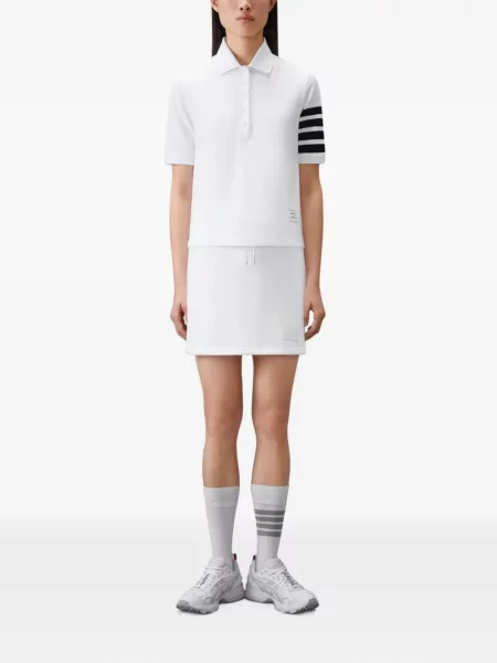 Tricou polo Thom Browne alb