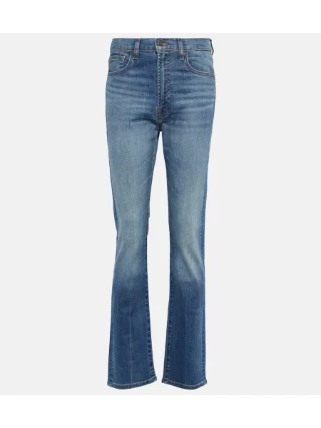 Blugi 7 For All Mankind cu talie înaltă albastru
