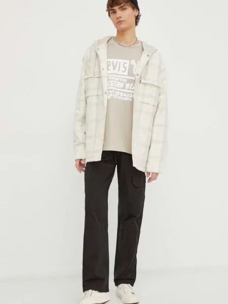 Levi's kratka majica GRAPHIC CREWNECK bež
