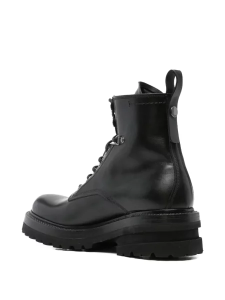 Botine Premiata cu șireturi din dantelă negru