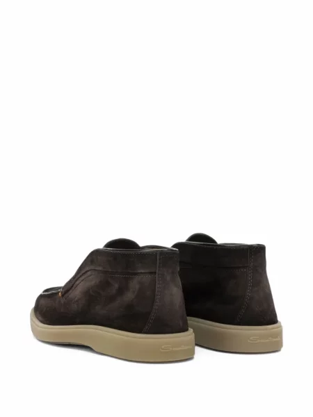 Chiloți Santoni din piele de căprioară slip-on maro