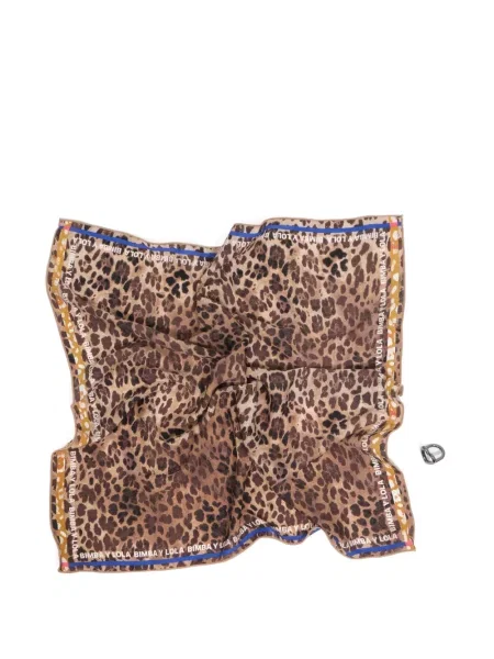 Κασκόλ Bimba Y Lola με σχέδιο με animal print καφέ