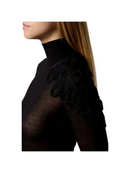 Sweter z golfem Dondup do golfa czarny