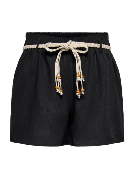 JDY Pantaloni ecru / maro coniac negru