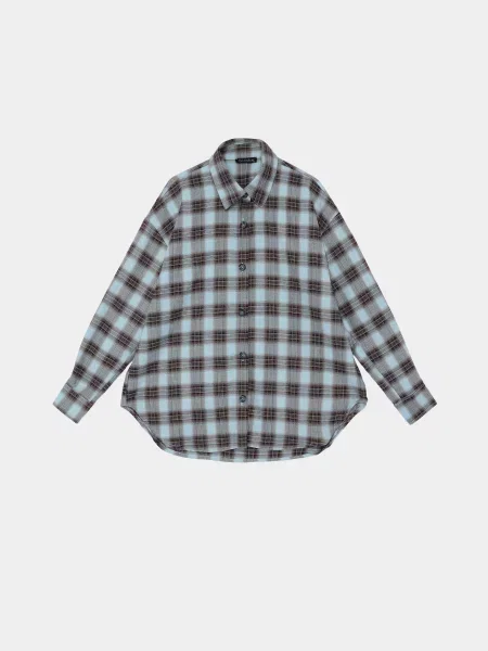 Сорочка повсякденна Braska поліестер/віскоза блакитний