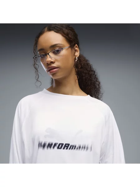 PUMA Koszulka unisex CLRT z długim rękawem Akcesoria S biały