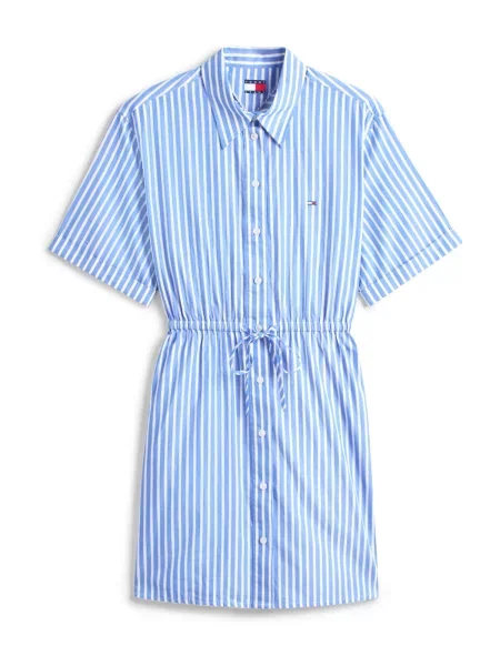 Kavbojska srajca Tommy Jeans s črtami modra