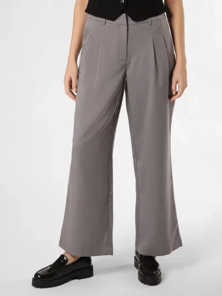 Noisy May Spodnie NMMilla Larrie Kobiety szary w paski XS