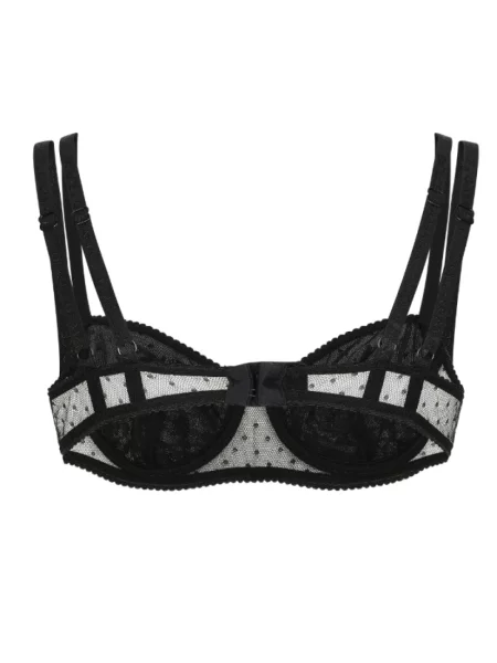 Biustonosz Dolce And Gabbana tiulowy czarny