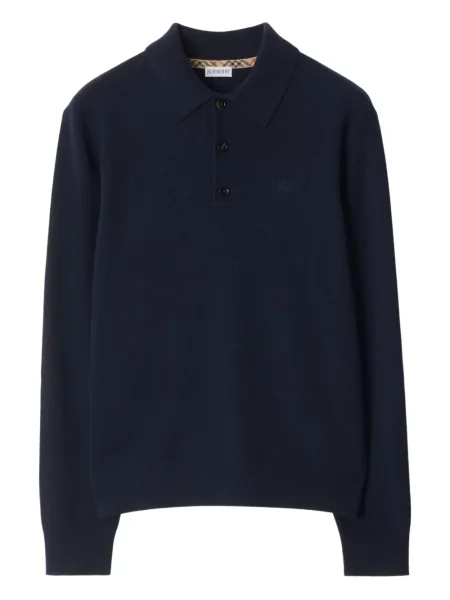 Polo Burberry din cașmir albastru