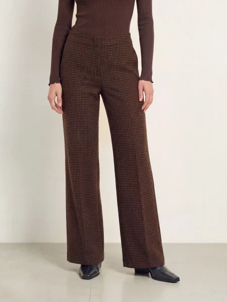 Diane Von Furstenberg Marlene Kalhoty Alexander S Pruhy Z Galonu tmavě hnědá černá