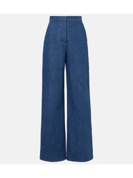 Proste jeansy Fforme niebieskie