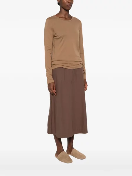 Lung tricou Majestic Filatures maro
