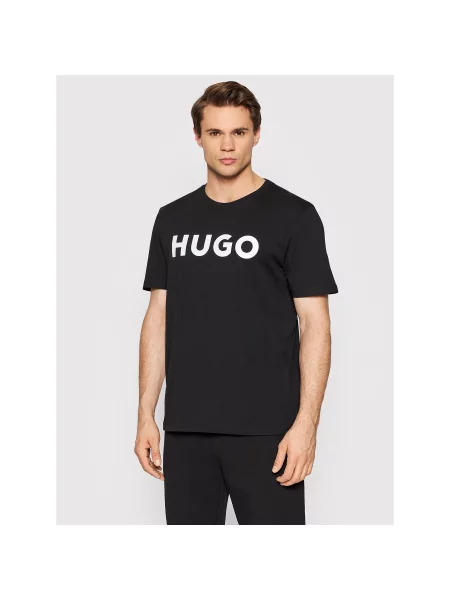 Hugo Футболка Dulivio Regular Fit чорний