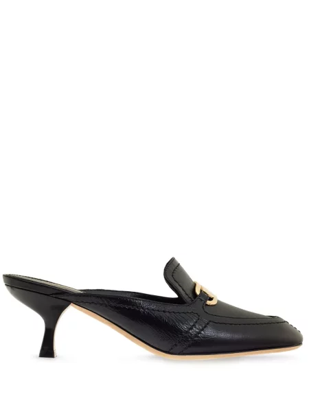 Papuci tip mules Ferragamo din piele negru