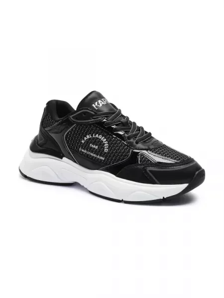 Karl Lagerfeld Sneakers tornacipő KOMET Maison bőr hozzáadásával fekete