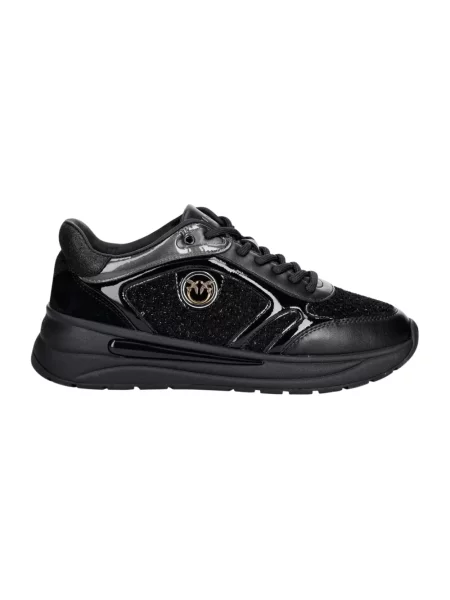 Sneakersy Pinko skórzane czarne
