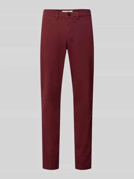 Chinosy o kroju slim fit z mieszanki bawełny model GABARDINE' Selected Homme