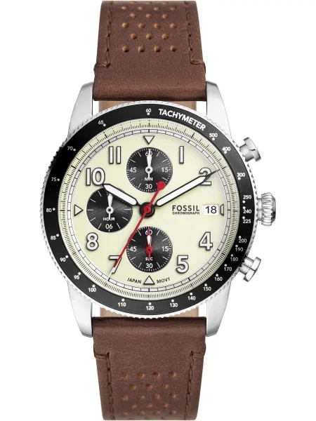 FOSSIL Ceas analogic fildeş / maro argintiu negru