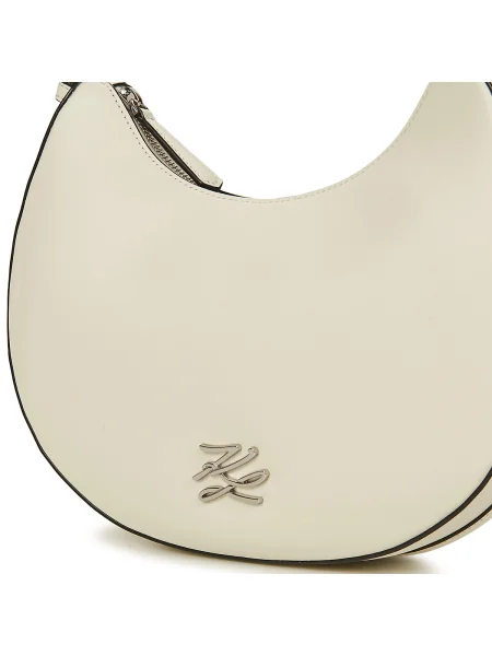 Crossbody kabelka Karl Lagerfeld K/Autograph biela