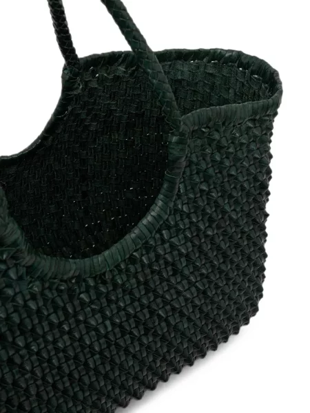 Geantă shopper Dragon Diffusion din piele verde