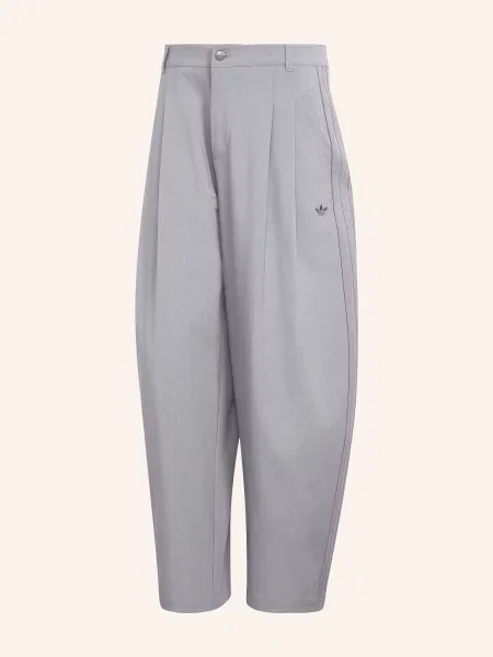 Běžecké pruhované kalhoty Adidas Originals šedé