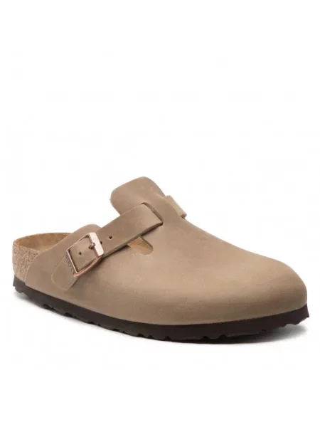 Półbuty Birkenstock skórzane beżowe