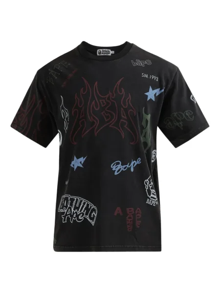 Tricou A Bathing Ape® cu imagine negru
