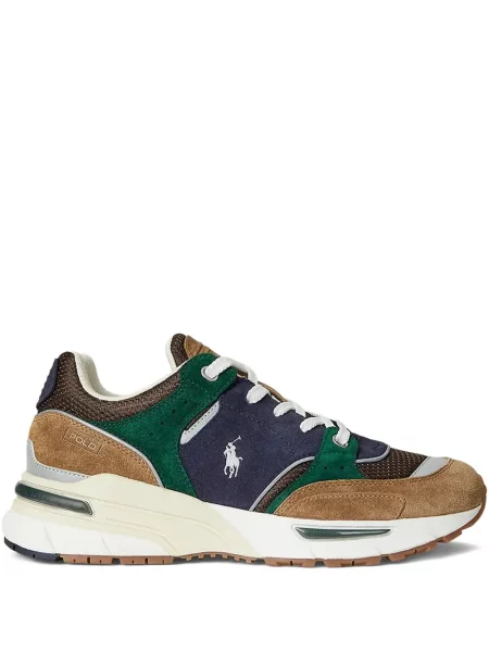 Маратонки Polo Ralph Lauren бродирани кафяво