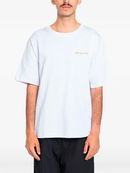 Tricou Last Call For cu imagine alb