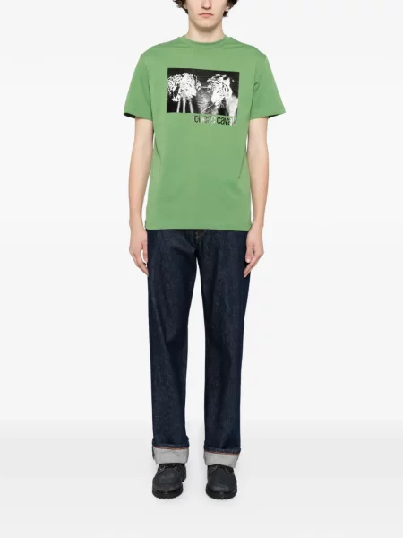 Tricou Roberto Cavalli cu imagine verde